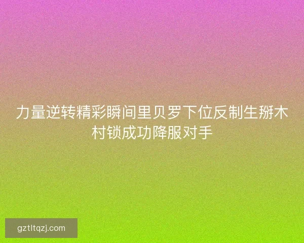 力量逆转精彩瞬间里贝罗下位反制生掰木村锁成功降服对手 力量逆转精彩瞬间里贝罗下位反制生掰木村锁成功降服对手